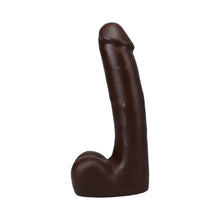 The Realistic Cock 9 in. ULTRASKYN Vac-U-Lock Dildo with Balls Chocolate