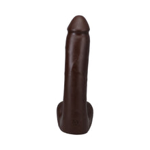 The Realistic Cock 9 in. ULTRASKYN Vac-U-Lock Dildo with Balls Chocolate