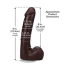 The Realistic Cock 9 in. ULTRASKYN Vac-U-Lock Dildo with Balls Chocolate