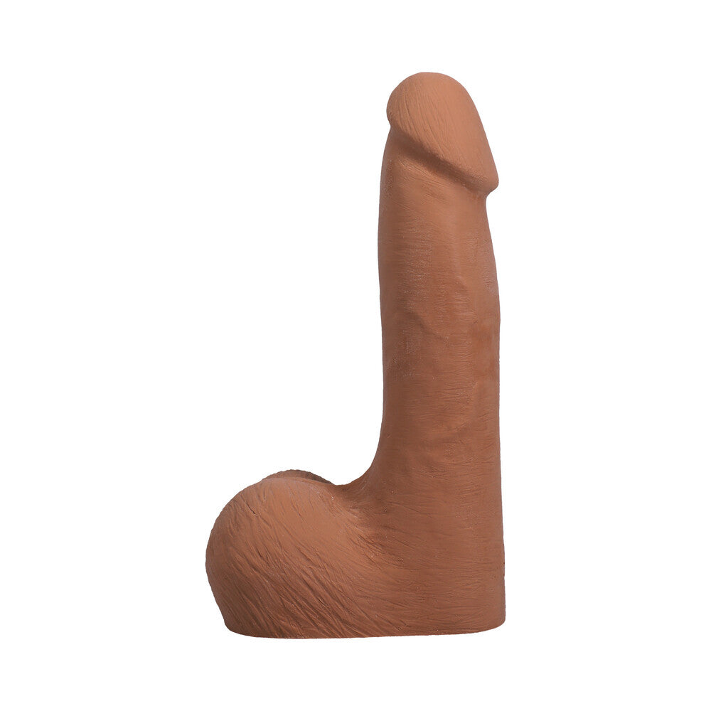 The Realistic Cock 7 in. ULTRASKYN Vac-U-Lock Dildo with Balls Caramel