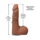 The Realistic Cock 7 in. ULTRASKYN Vac-U-Lock Dildo with Balls Caramel