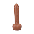 The Realistic Cock 9 in. ULTRASKYN Vac-U-Lock Dildo with Balls Caramel