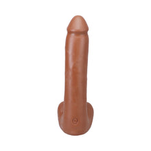 The Realistic Cock 9 in. ULTRASKYN Vac-U-Lock Dildo with Balls Caramel