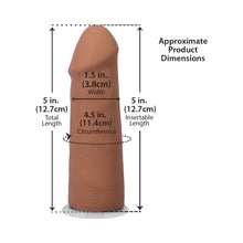 The Realistic Cock 5 in. ULTRASKYN Vac-U-Lock Dildo Caramel
