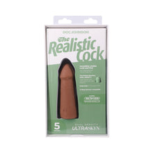 The Realistic Cock 5 in. ULTRASKYN Vac-U-Lock Dildo Caramel