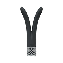 Royal Gems Dueling Queens Silicone Rechargeable Vibrator Black