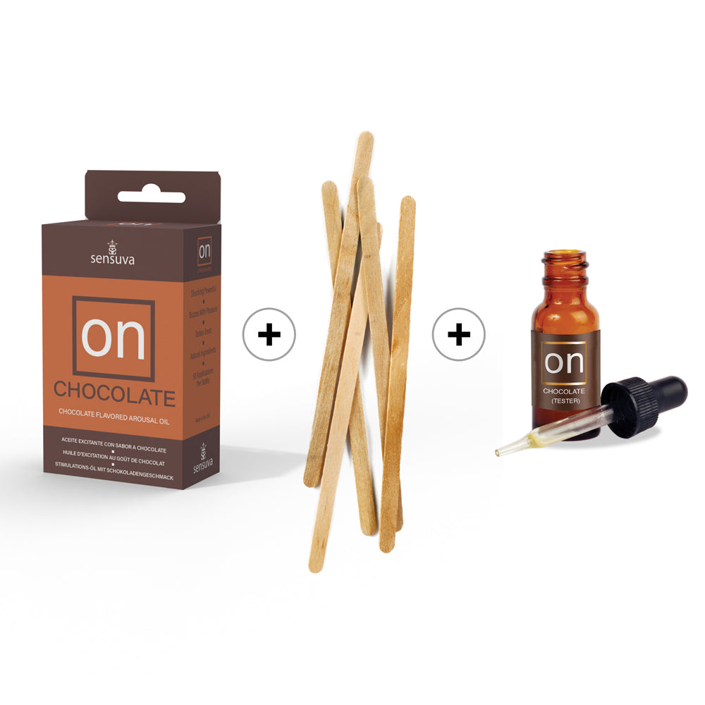 Sensuva ON Chocolate Arousal OilÂ 5ml Medium Box 12 Piece + Tester/Sticks Refill Kit