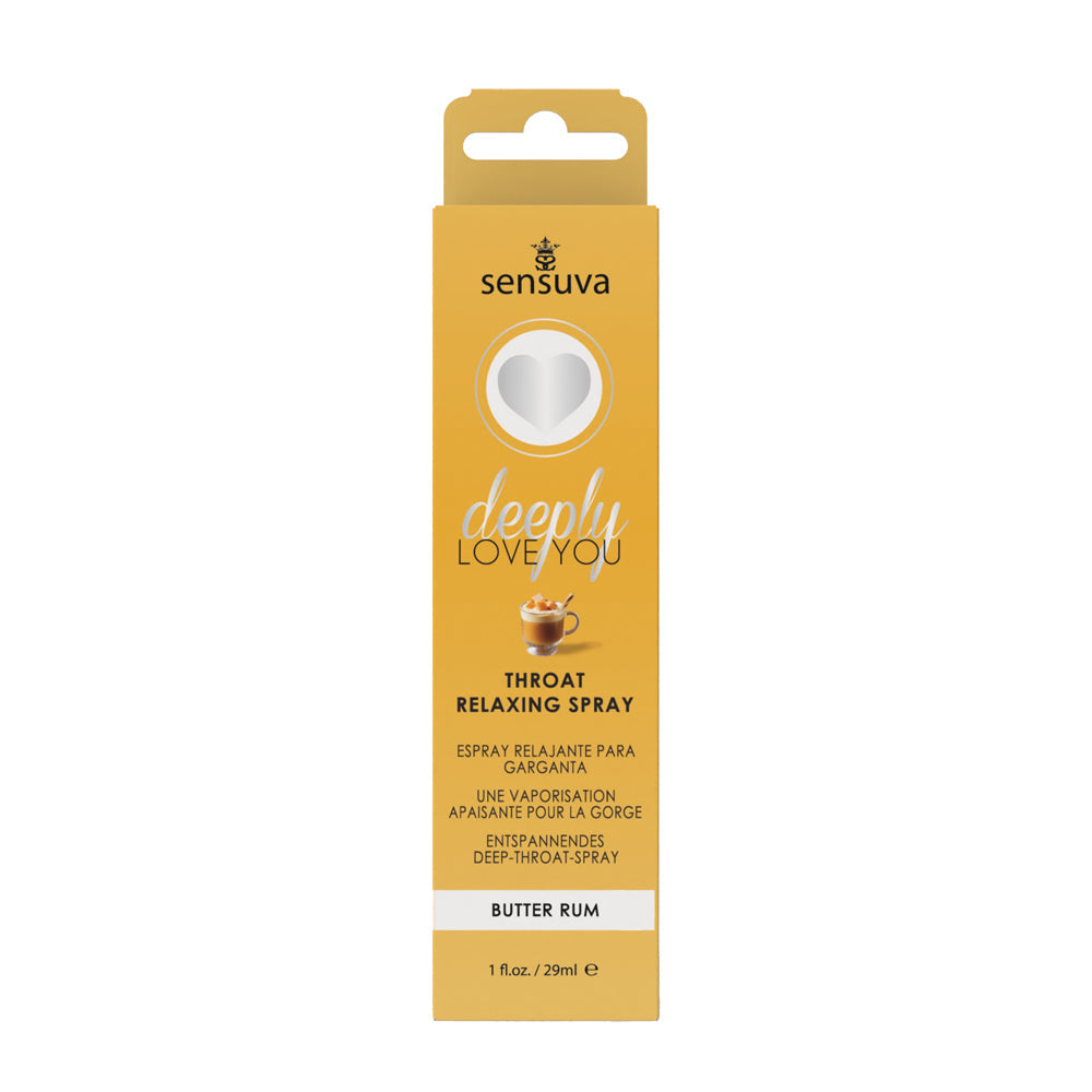 Sensuva Deeply Love You Throat Relaxing Spray Butter Rum 1 oz.