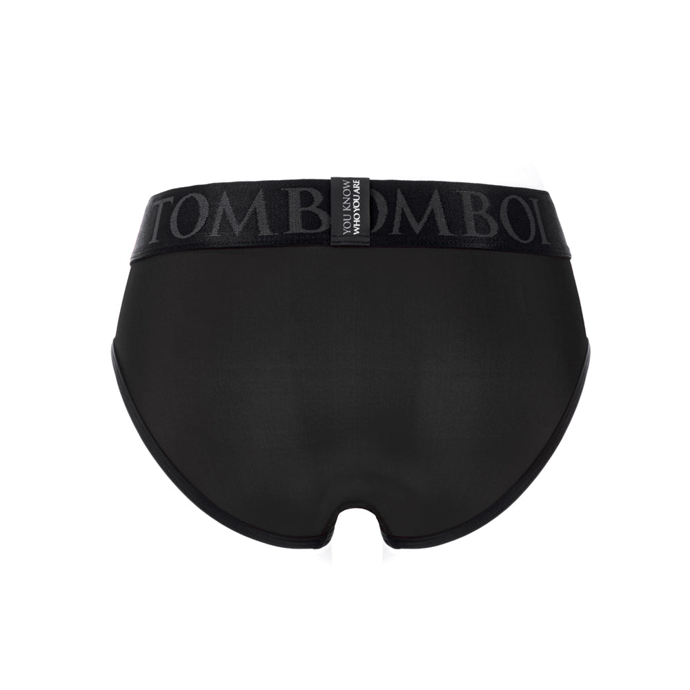 SpareParts Tomboi Cover Brief Style Underwear Harness Nylon Black/Black XXS