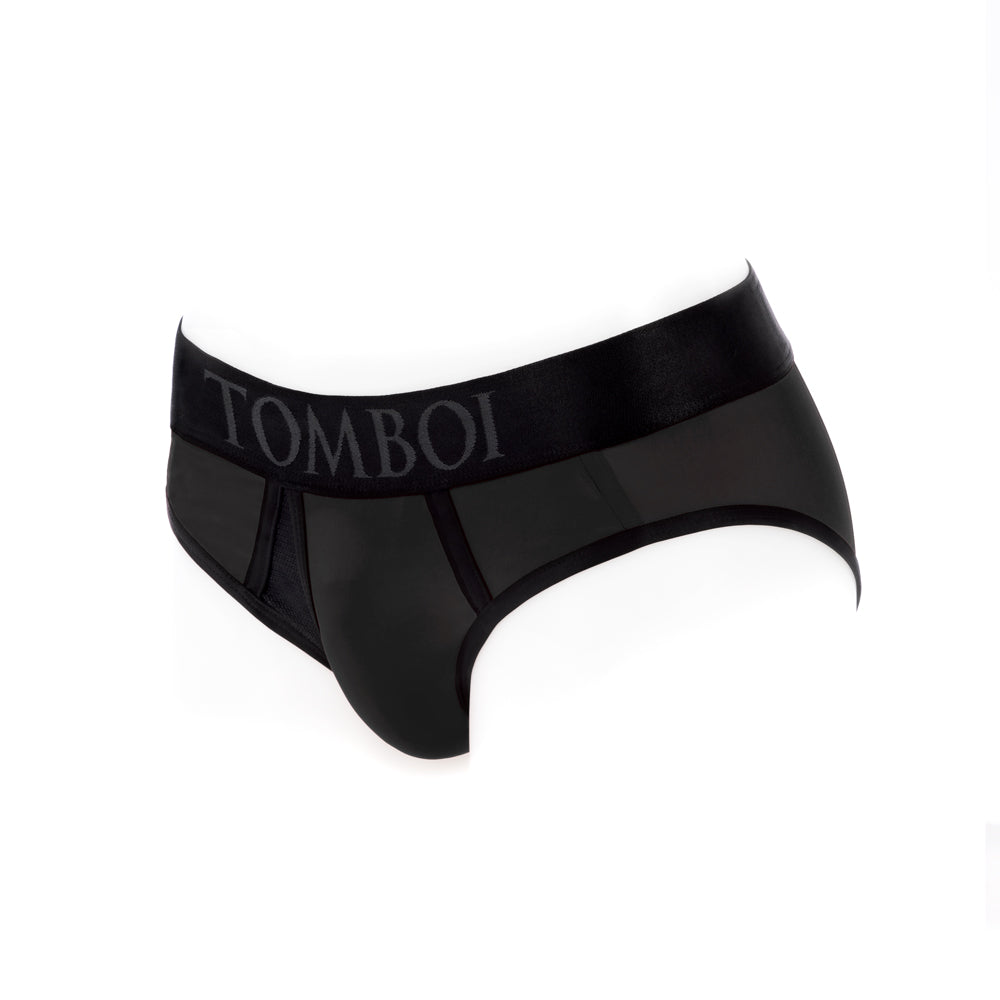 SpareParts Tomboi Cover Brief Style Underwear Harness Nylon Black/Black 5XL