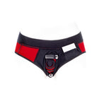 SpareParts Tomboi Cover Brief Style Underwear Harness Nylon Red/Black 5XL