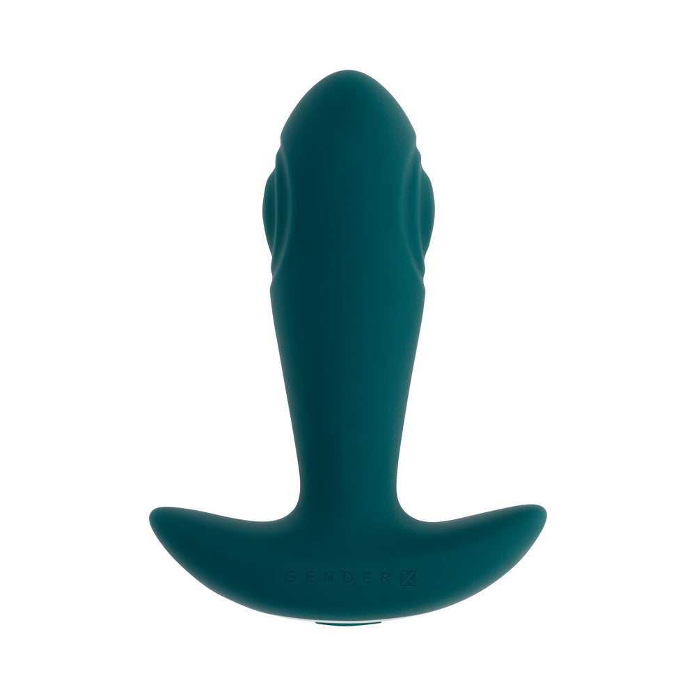 Gender X Tunnel Tapper Rechargeable Vibrating Anal Plug with Remote Teal