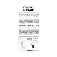 Playboy Emerald Rechargeable Vibrating Glass Mini Vibe Deep Teal