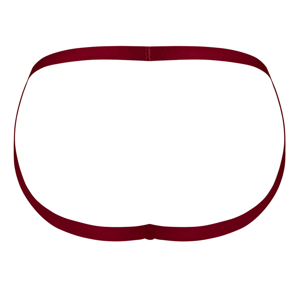 Male Power Lucifer Strappy Jock Burgundy L/XL