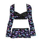 Magic Silk Hazy Dayz Crop Top, Skirt & G-String Set Mushroom L/XL