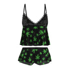 Magic Silk Hazy Dayz Cami & Short Set Pot Leaf L/XL