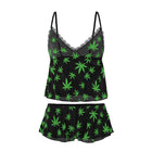 Magic Silk Hazy Dayz Cami & Short Set Pot Leaf L/XL