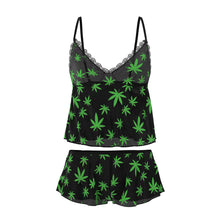 Magic Silk Hazy Dayz Cami & Short Set Pot Leaf L/XL