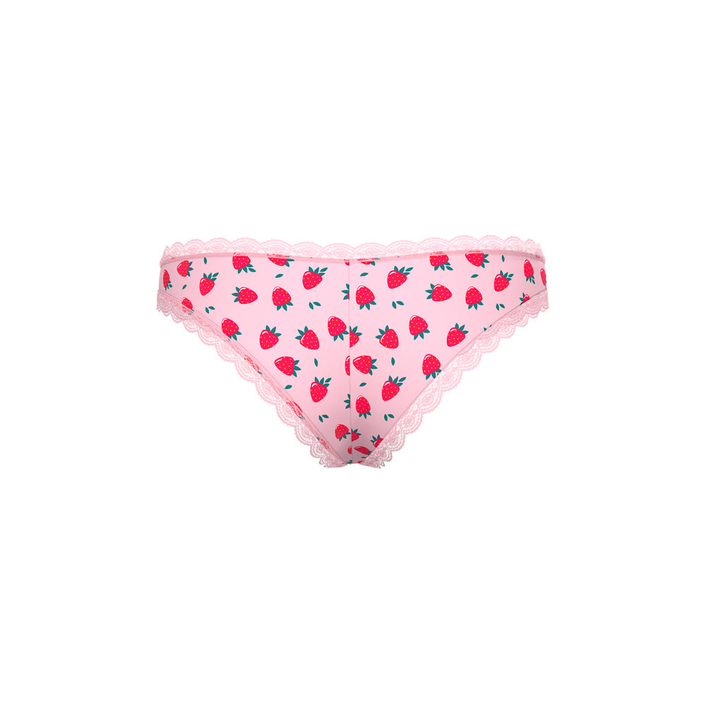 Magic Silk Sweet Treats Boy Short with Lube Strawberry L/XL