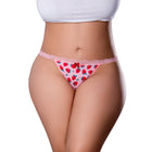 Magic Silk Sweet Treats Split Back & Crotchless Panty with Lube Strawberry Queen Size