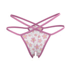 Magic Silk Daisy Split Crotch Thong Daisy Print L/XL