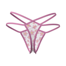 Magic Silk Daisy Split Crotch Thong Daisy Print L/XL