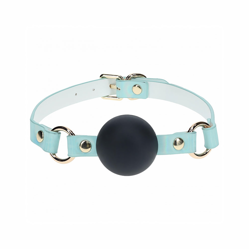 Ouch! International Paris Collection Silicone Ball Gag Blue