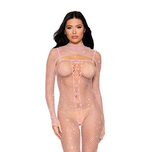 Dreamgirl Fishnet Bodystocking and Shrug Rose Quartz O/S