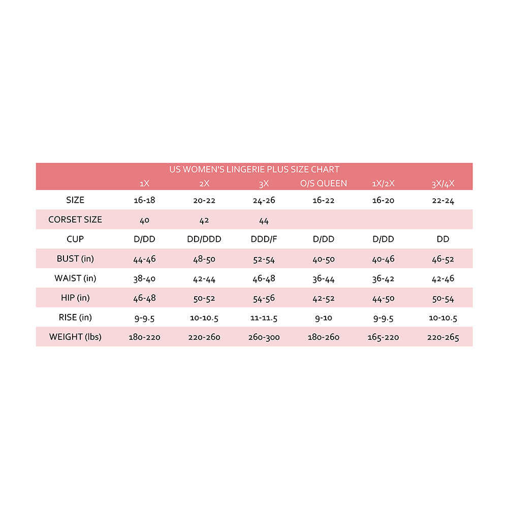 Dreamgirl Lace and Polka Dot Mesh Babydoll and G-String Rose Quartz 3XL