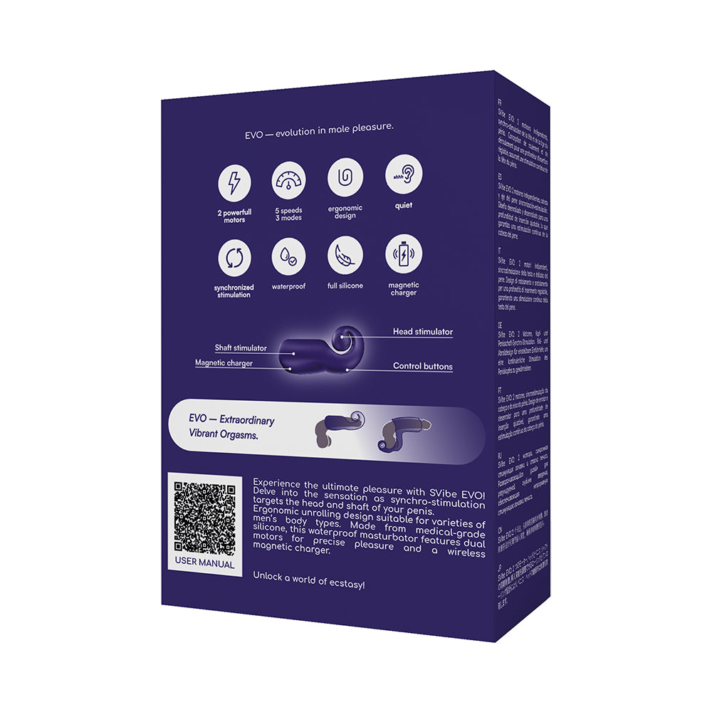 SVibe Snail Evo Rechargeable Masturbator Navy