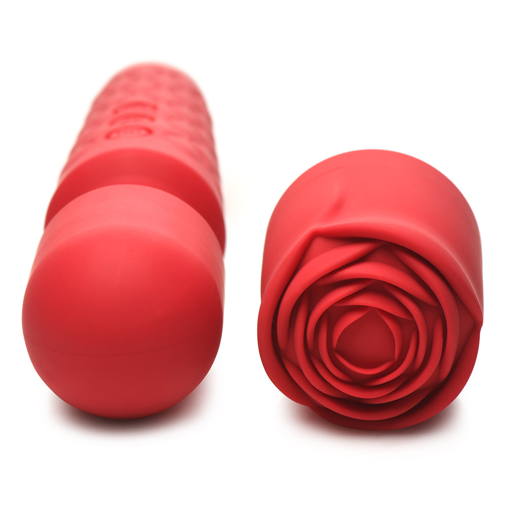 Bloomgasm Pleasure Rose 10X Silicone Wand with Rose Attachment