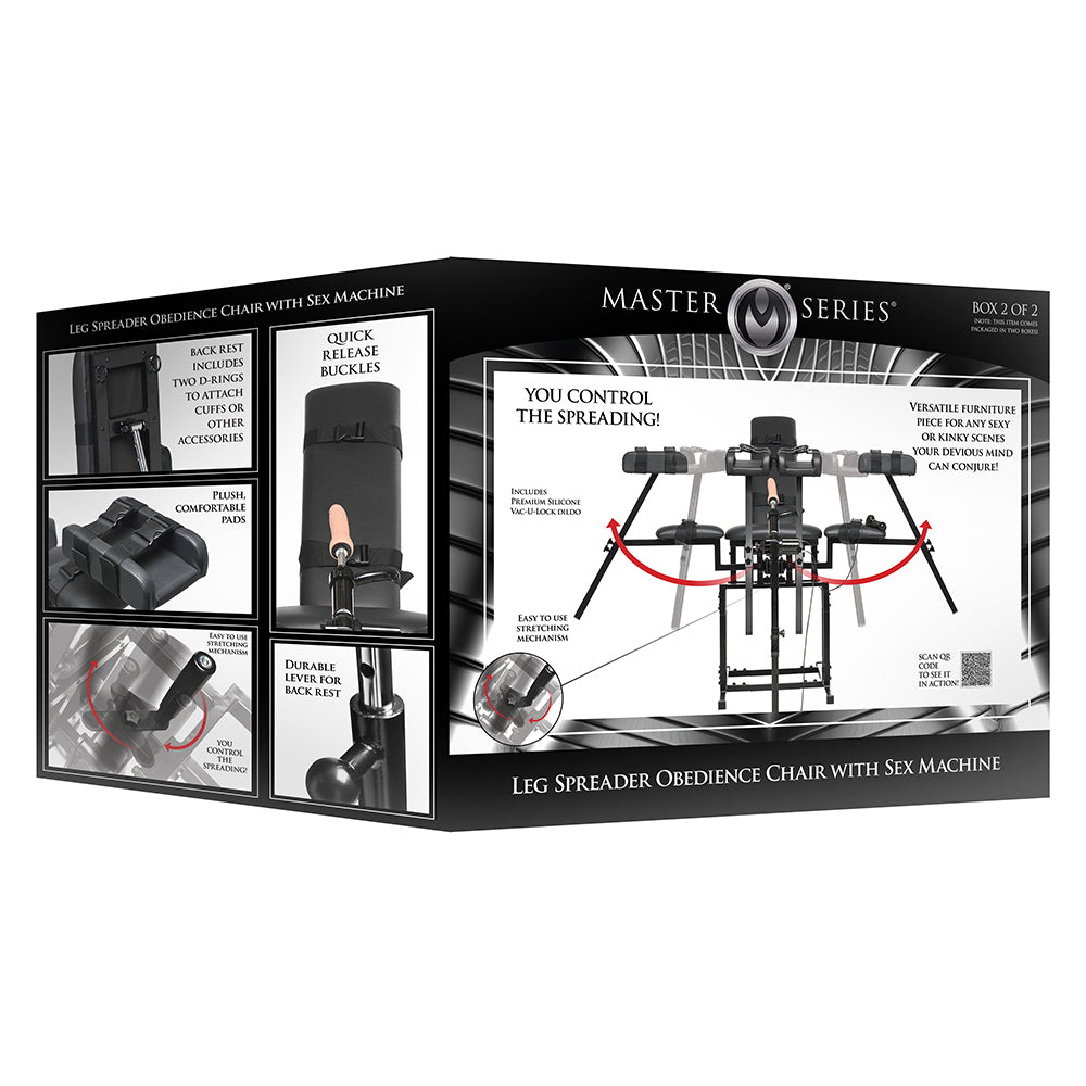Master Series Leg Spreader Obedience Chair with Sex Machine