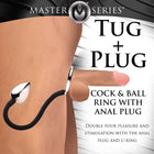 Master Series Tug + Plug Cock & Ball Ring with Anal Plug