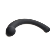 Master Series 10X Vibra-Crescent Vibrating Silicone Dual Ended Dildo Black