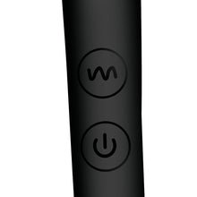 Master Series 10X Vibra-Crescent Vibrating Silicone Dual Ended Dildo Black