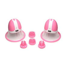 Size Matters 10X Rotating Silicone Nipple Suckers with 4 Attachments Pink