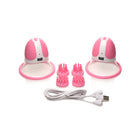 Size Matters 10X Rotating Silicone Nipple Suckers with 4 Attachments Pink