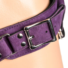 Strap U Bodice Deluxe Leather Corset Harness Purple