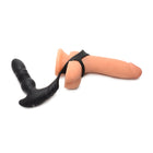 Thunderplugs 10X Thrusting Silicone Vibrator with Cock & Ball Strap & Remote