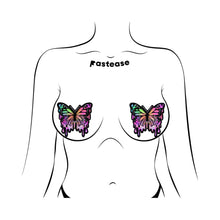 Pastease Butterfly Melt Trippy Glitter Rainbow Nipple Pasties
