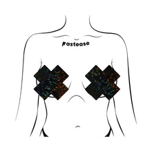 Pastease Plus X Black Disco Ball Full Breast Covers Support Tape