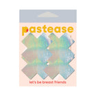 Pastease Petite Plus X Holographic Silver Cross Nipple Pasties