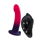 VeDO Duo Silicone Dildo (Non-Vibrating) with Harness Pink/Purple
