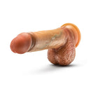 Renaissance Raphael Sliding Foreskin Dildo with Squeezable Balls 9.5 in. Tan