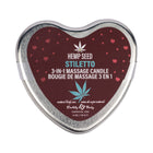 Earthly Body Hemp Seed Valentine 3-in-1 Massage Candle Stiletto 4.7 oz.