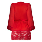 Magic Silk Sugar High 3/4 Sleeve Robe Red S/M
