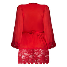 Magic Silk Sugar High 3/4 Sleeve Robe Red L/XL