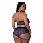 Magic Silk Hazy Dayz Halter Top & Hot Short Set Butterfly Queen Size