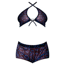 Magic Silk Hazy Dayz Halter Top & Hot Short Set Butterfly Queen Size