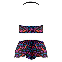 Magic Silk Hazy Dayz Halter Top & Hot Short Set Gummy Bears Queen Size